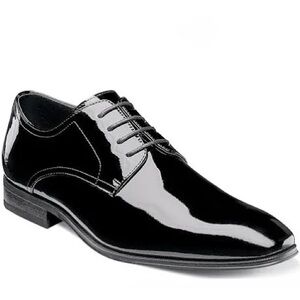 New men’s Sz 11  black patent leatherTux Plain Toe sophisticated Oxford shoes